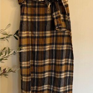 Plaid Yellow and Black Women's Skirt